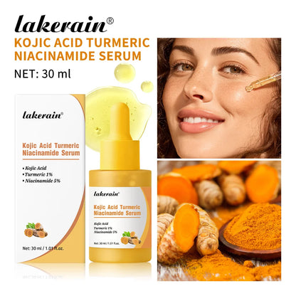 Kojic Acid Turmeric Niacinamide Serum Precise Dropper Design Deep Moisturizing Soothe Skin Brighten Skin Tone Facial Care